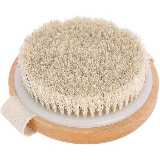 Badborstel Zachte Borstel Haar Lichaam Huid Reiniging Douche Massage Borstel beige