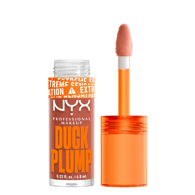Nyx Professional Makeup Duck Plump - Apri Caught - Plumping lipgloss - Licht Bruin - 6,8ml