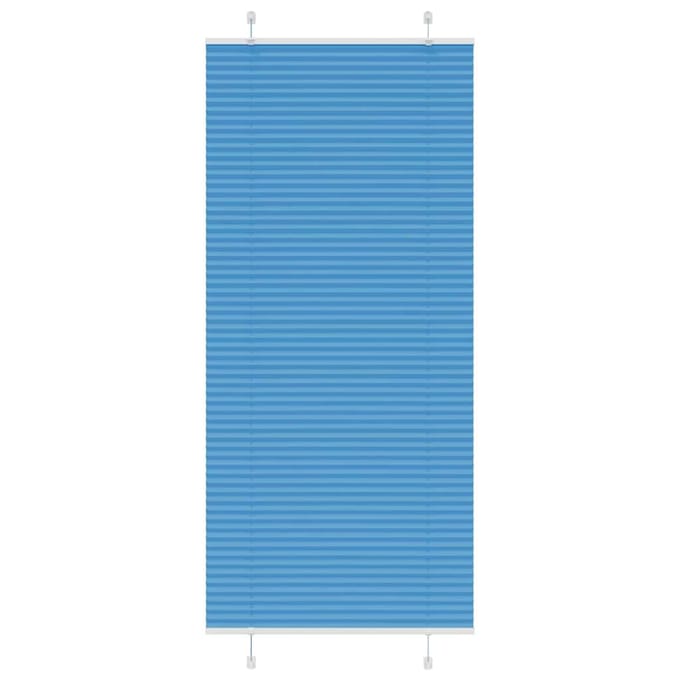 vidaXL - Plissé - rolgordijn - 90x200 - cm - stofbreedte - 89,4 - cm - polyester - blauw