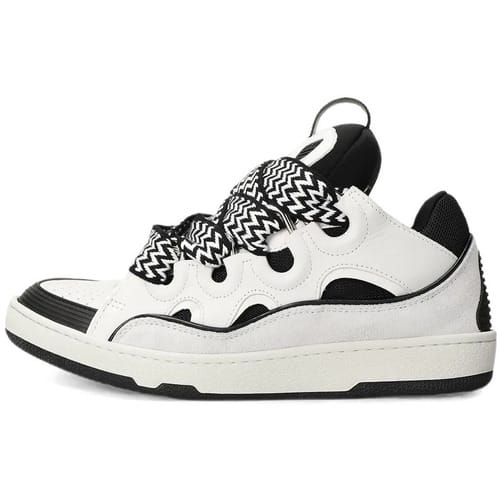 Sneakers Lanvin Curb Leather Sneakers White Black