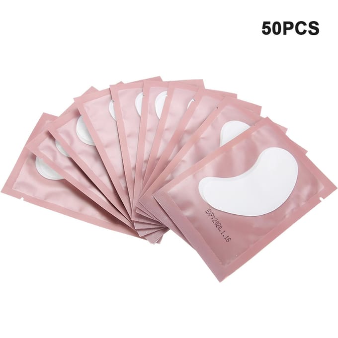 50 Stuks Oogpad Wimper Gel Patch Pluisvrij Wimperextensions Oogpads white