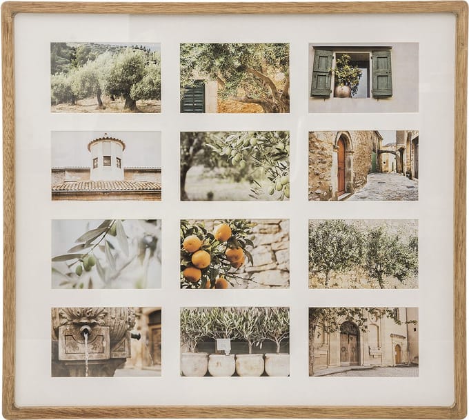 MILEA multiframe, 12 foto's, hout