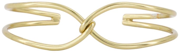Zusss Armband Bangle Met Een Twist Plated Brass Gold