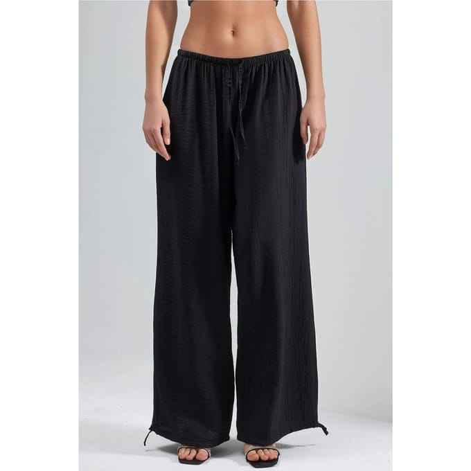 Elastische Broek met Strikdetail