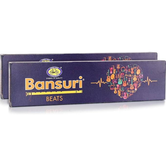 Cycle Pure Bansuri Beats Agarbatti Musk Wierookstokjes 100g Pak van 2 voor Puja & Ontspanning blue