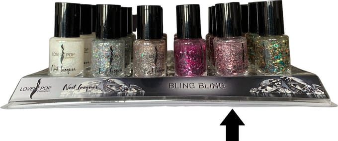 Lovely Pop Cosmetics - Nagellak - Transparant met roze gekleurde glitters - Nummer 26