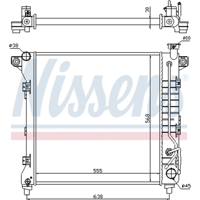 Radiator, motorkoeling NISSENS 60998