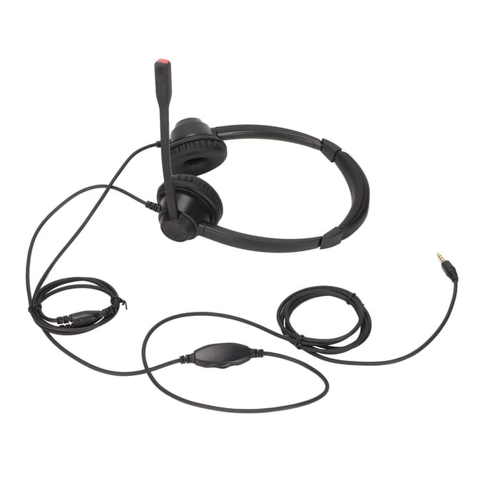 Casque Centre d'Appels Micro Anti-Bruit Prend en Charge le Réglage du Volume du Haut-parleur Casque d'Affaires 3,5 mm