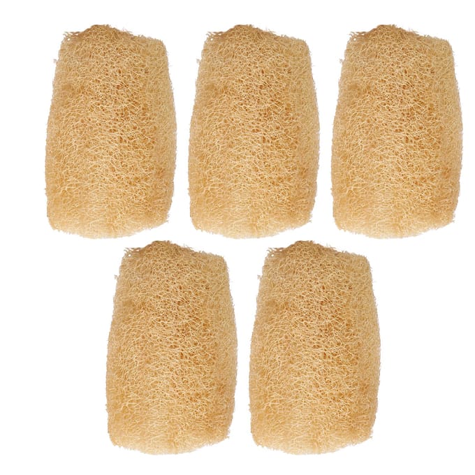 5 STUKS Loofah Afwasborstel Effectieve Reiniging Multifunctioneel Afwasmiddel Lichaamssponzen Schuurmiddel voor beige