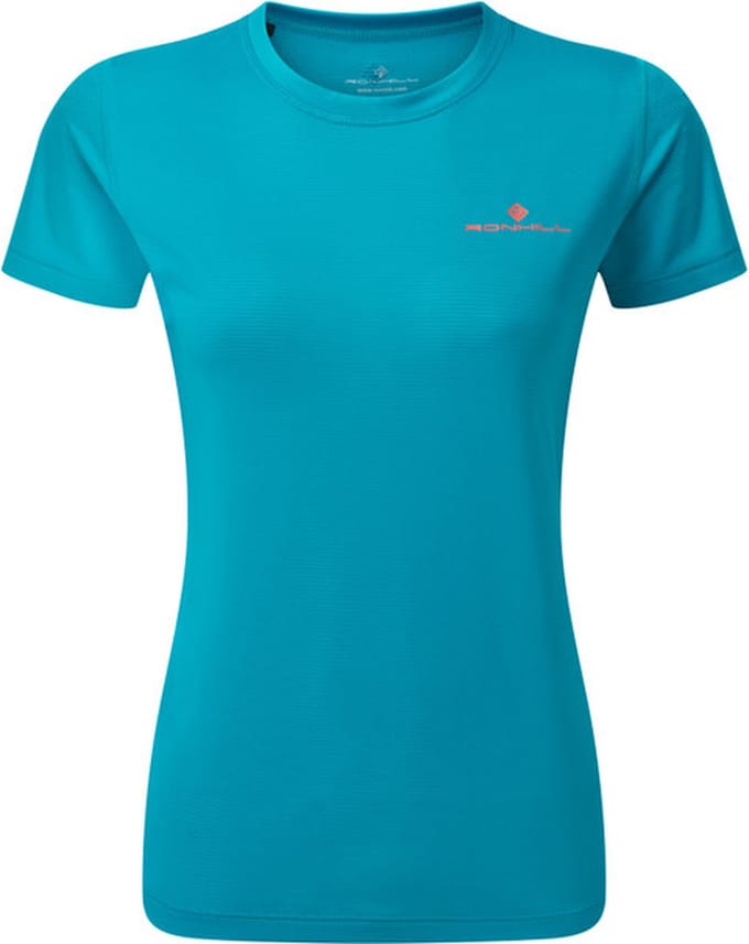 Ronhill | Tech SS Tee | Dames | sportshirts | blauw/roze | M