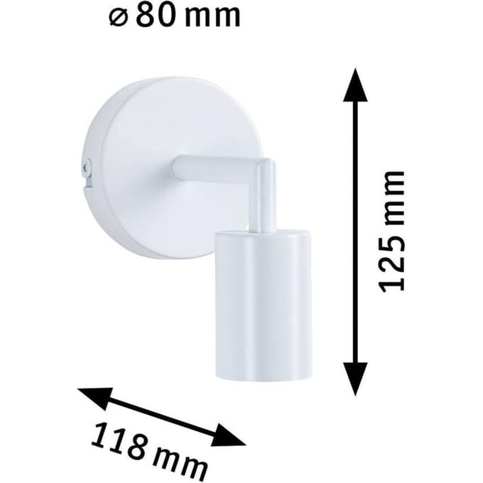 Wandlamp Ravi IP44 E27 max. 60W Wit mat dimbaar