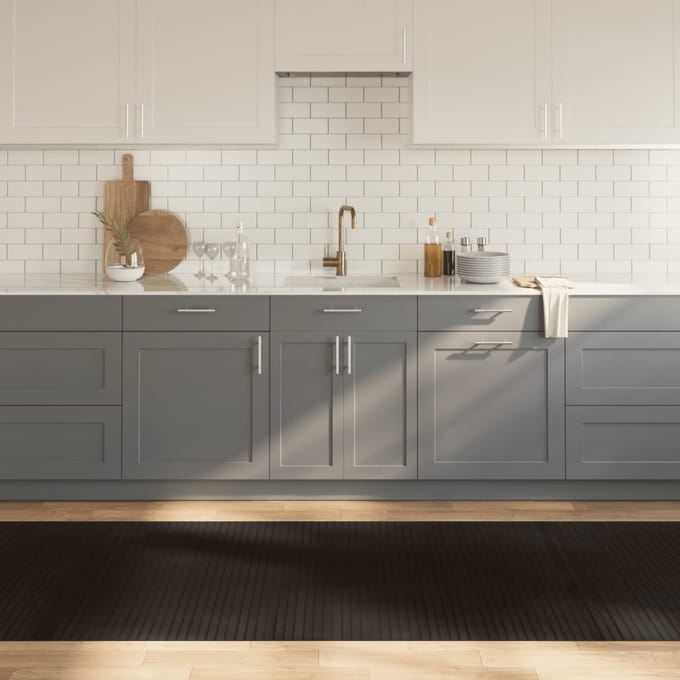 vidaXL - Vloerkleed - rechthoekig - 100x500 - cm - bamboe - donkerbruin
