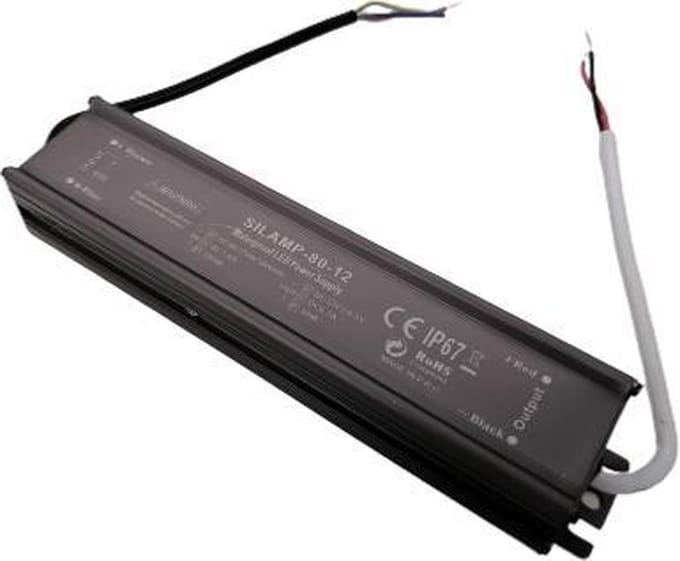 Transformator 220V 12V IP67 80W DC 6.7A - Overig - SILUMEN