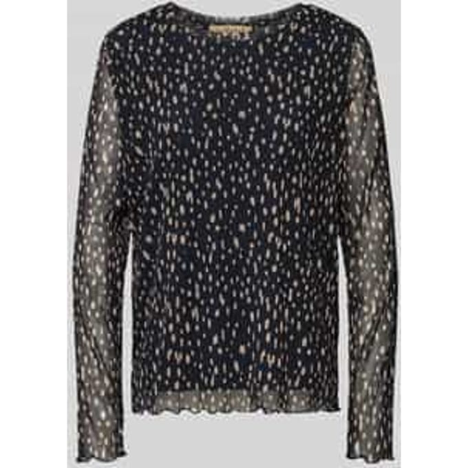 Shirt met lange mouwen van mesh met ronde hals