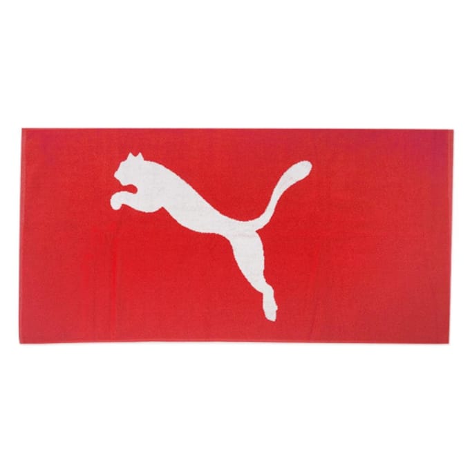 Puma handdoek TEAM Towel Small badhanddoek 50x100 rood