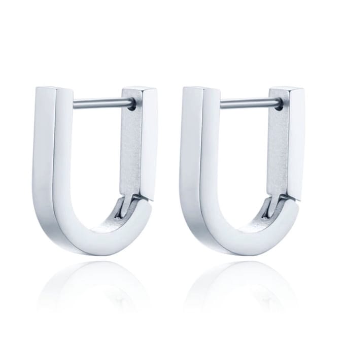 Heren Oorbellen LGT JWLS Geometric shape 1 - Zilver