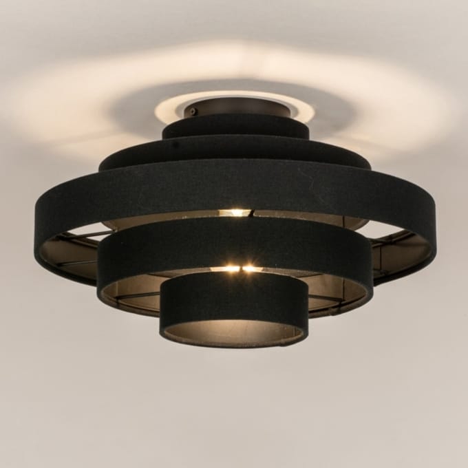 Lumidora Plafondlamp 75092 - Plafonniere - JULIA - E27 - Zwart - Metaal - ⌀ 38 cm