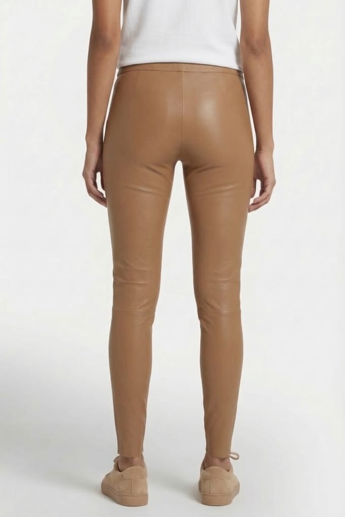DNA Amsterdam Samy Leather Cacao Größe: 4 | Skinny Pants Outlet | Damen