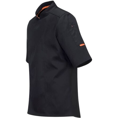 GGM Gastro (5 Stück) Kurzarm MeshAir Pro Kochjacke - Schwarz - Größe: L