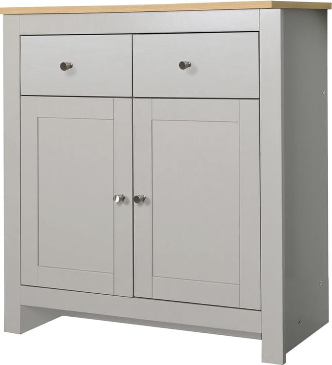 Emerald-Dressoir - 2-deurs 2-laden - Eiken/Grijs