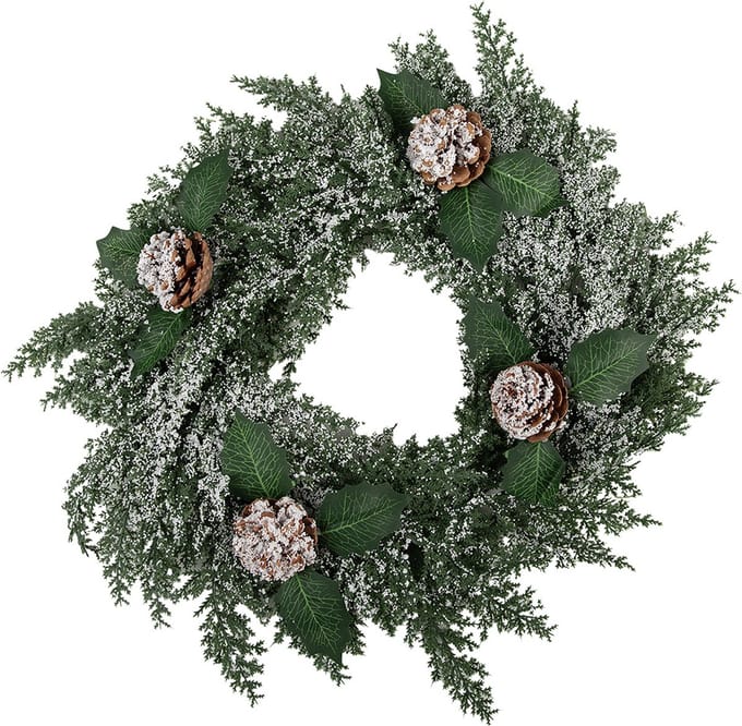 Clayre & Eef Kerstkrans Ø 40 cm Groen Kunststof