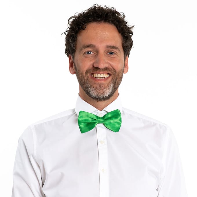 Partychimp voordeelverpakking 6 pack Vlinderstrik Groen Carnavalskleding Heren Strik Carnaval Accessoires - Groen - Polyester - 6 pack
