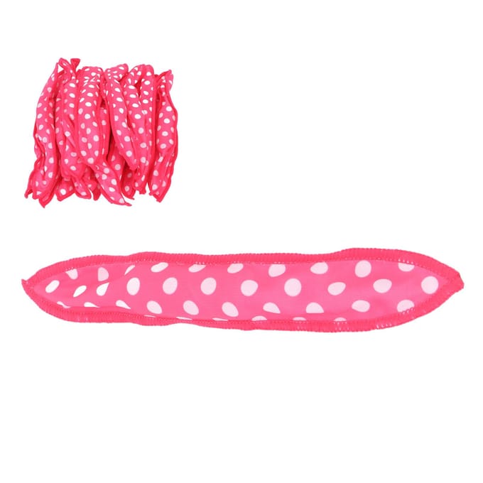 20 stuks Hittevrije Haarrollers Zachte Opvouwbare DIY Spons Haarstyling Rollers om mee te slapen Rozerood pink