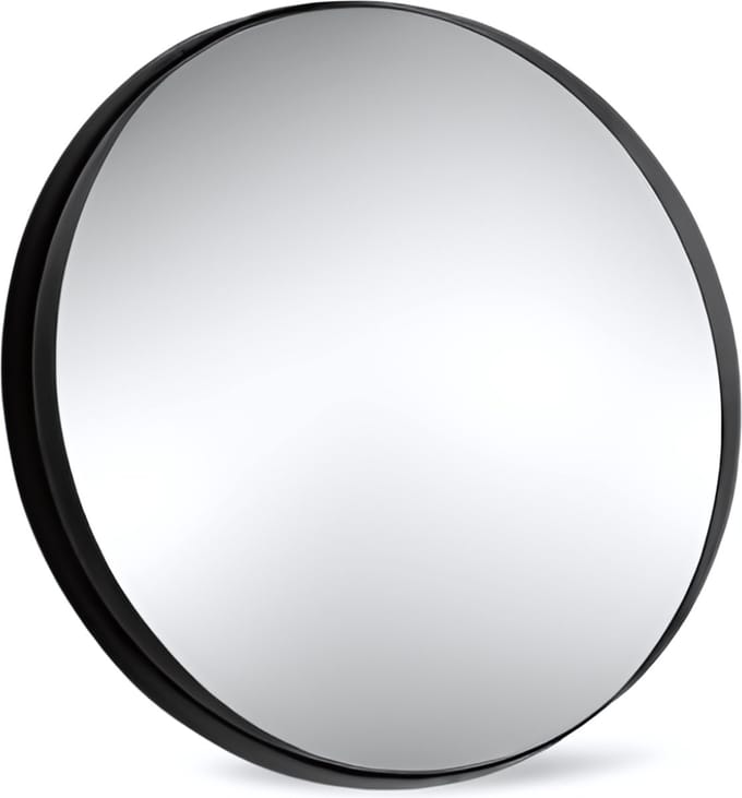 Wandspiegel Zwart Rond Ø 50 cm