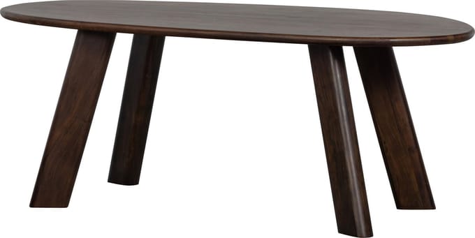 WOOOD Roundly Eetkamertafel - Mangohout - Walnoot - 76x200x100