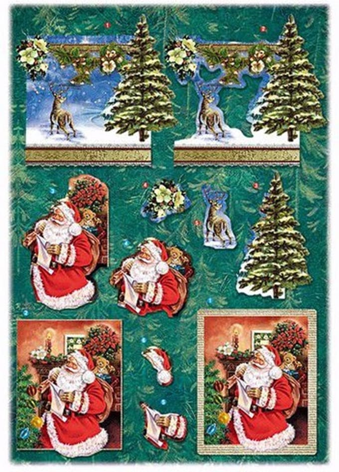 Joy! Crafts Glitter Decoupage kerst groen