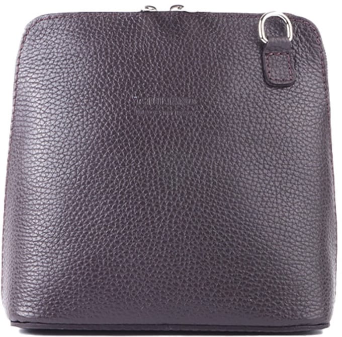 Giuliano lederen schoudertas Allison - Koffie - Dames - Made in Italy