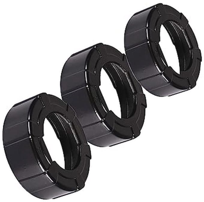 Universele zwarte worst kitpistool aluminium covers - 3 stuks