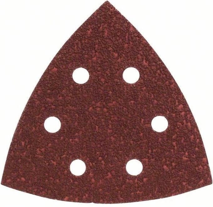 Bosch Accessories 2609256A55 Deltaschuurpapier Met klittenband, Geperforeerd Korrelgrootte (num) 40 Hoekmaat 105 mm 5 stuk(s)