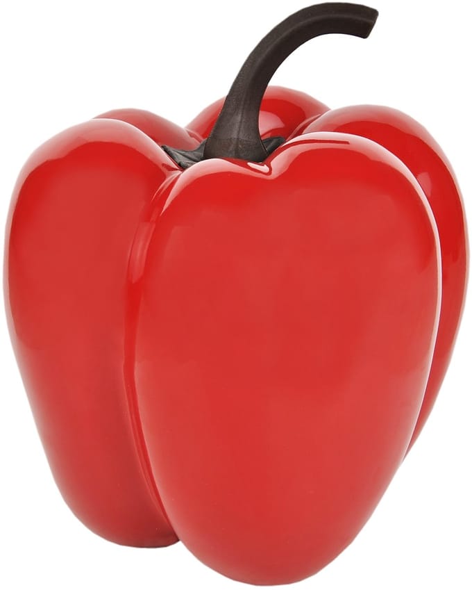 Decoratieve rode paprika van stevig glasvezel, maat XS - E2245-S1-R