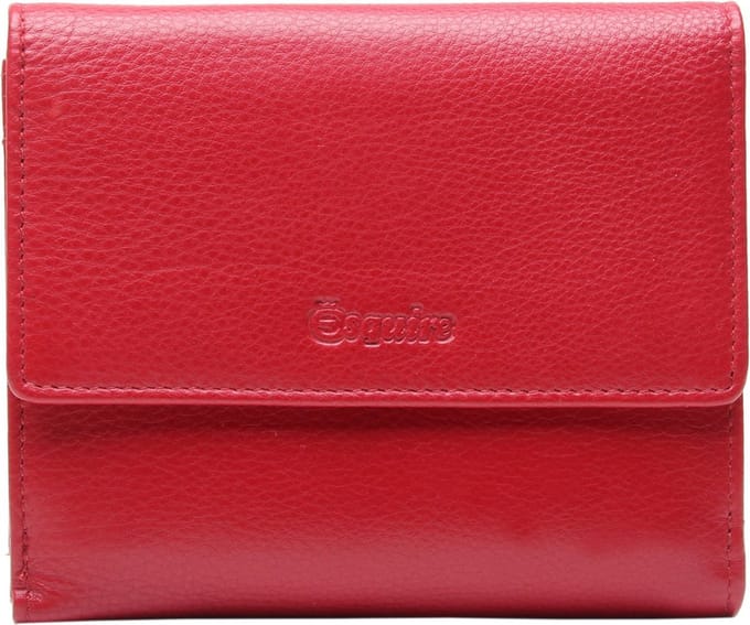 Esquire Leren Portemonnee Viktoria Wallet With Flap Red Donkerrood