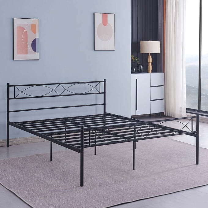Milton & Oldbrook Tweepersoonsbed 160 x 200 cm Rafina Zwart