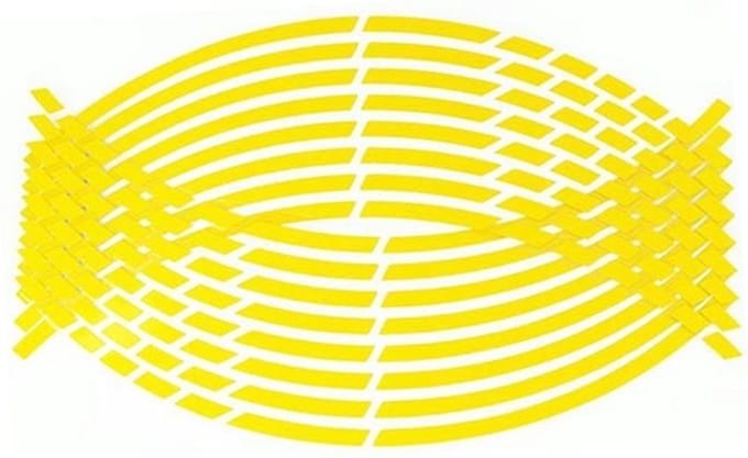 Velgstriping - Motor Wiel Stickers - Velgstrips - Neon Geel