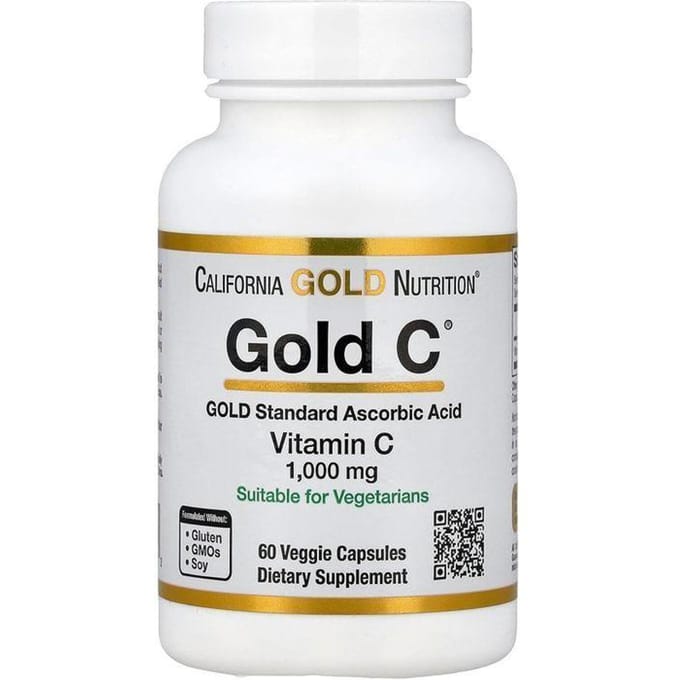 Vitamine C Supplement - 1000 mg - 60 capsules - Huidglans - Antioxidante bescherming - Collageenvorming