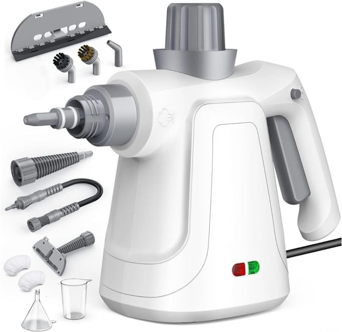 HEZIVO® Stoomreiniger Badkamer - Multifunctionele Handstoomreiniger - 400 ml - Wit