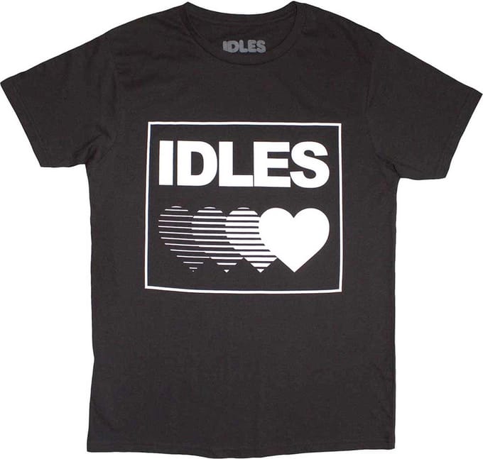 Idles - Gradient Heart Heren T-shirt - S - Zwart