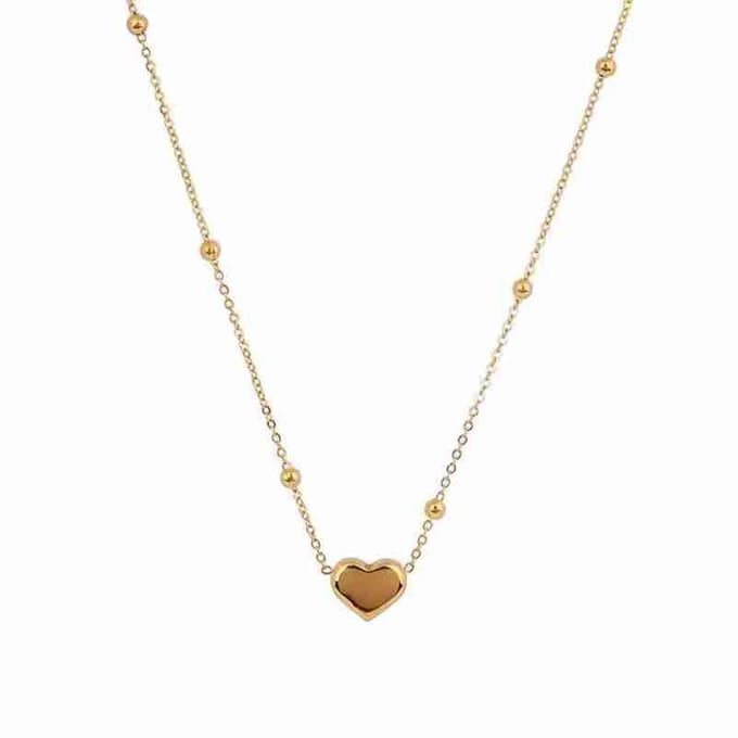 WeLoveSilver - ketting - chirurgisch staal - hartje - 20 cm