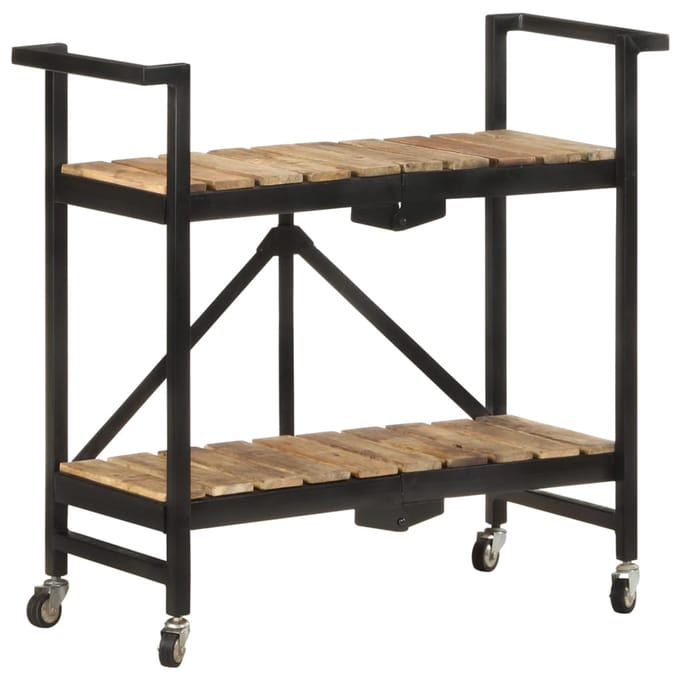 vidaXL - Keukentrolley - 87x36x81 - cm - massief - mangohout