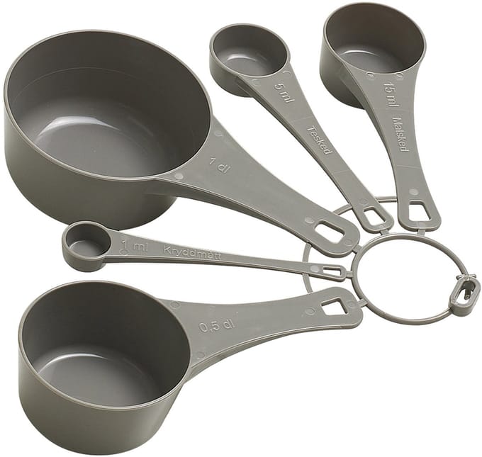 Funktion Measuring spoon set 5 pieces grey
