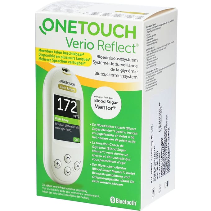 OneTouch Verio Reflect® Glucosemeter Kit 1 Apparaat