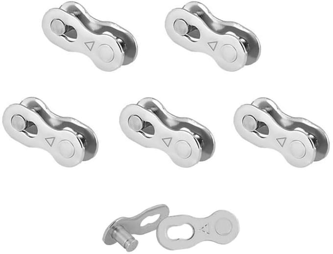 Fietskettingverbinders set - 6/7/8-voudig - Missing Link - Herbruikbaar - Snelsluiting - Zilver - 5 paar