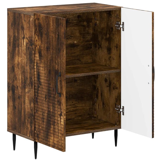 vidaXL - Badkamer - Opbergkast - HAARLEM - Gerookt - eiken - 59,5 - x - 31 - x - 80 - cm
