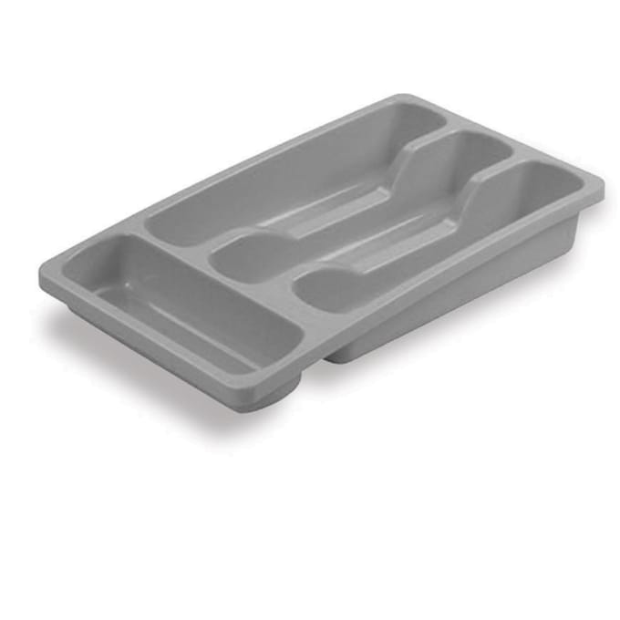 Curver bestekbak 4 vakken S - 33x20x6 cm - lichtgrijs