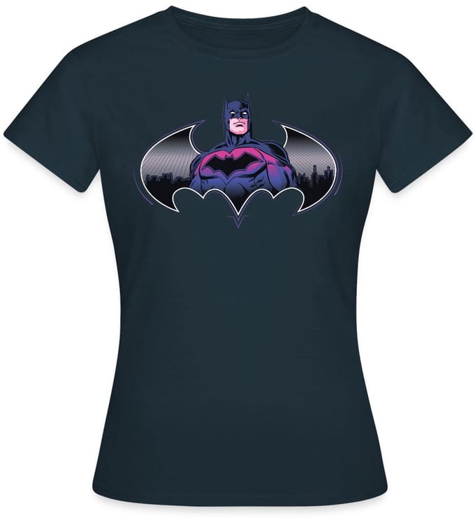 Batman Cool Ontwerp Met Logo En Roze Kostuum T-Shirt Dames