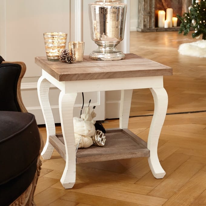 LOBERON Salontafel Riverside bruin/antiekwit