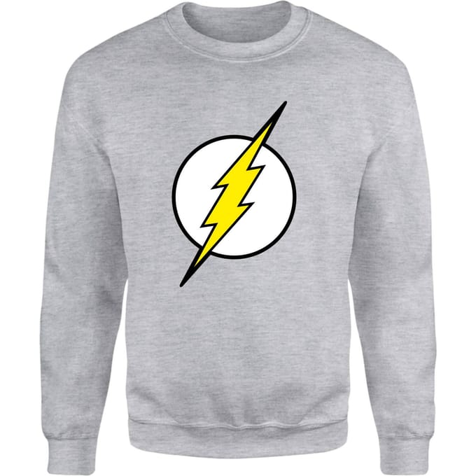 Justice League Flash Logo Sweatshirt - Grey - S